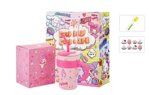 Термостакан Sanrio, Melifeti (With Cleaning Tools + Hello Kitty Stickers + Gift Bag)