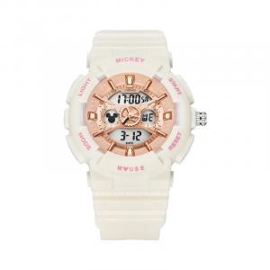 Disney Часы Mickey Series Electronic+Quartz Movement TPU Strap Watch Unisex Gray Dial