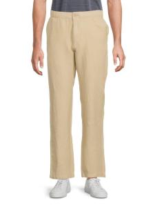 Брюки из смесовой льняной ткани Tommy Bahama, цвет Beach Sand