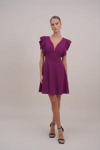 Платье WAL G. FLUTTER SLEEVES DRESS, Plum/Purple
