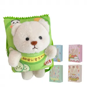 Милый рюкзак в виде медвежонка-гамбургера, персонализированная плюшевая кукла с мультяшным медвежонком, высота 28 см Handsome