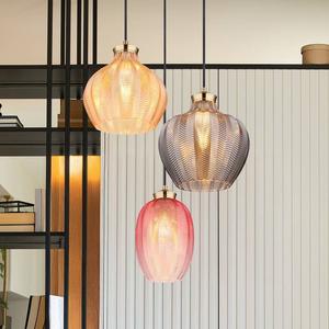 Подвесной светильник Globo Lighting Jessica Typ B, дымчатое стекло / железо - 3-х ламповый