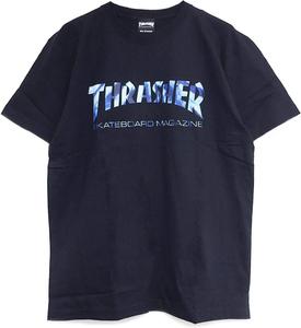 Мужская футболка THRASHER (Thrasher) с коротким рукавом и принтом (TH8101 / MAG LOGO) (TH8101 / MAG LOGO), черный/синий