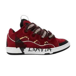 Кроссовки Lanvin Curb Sneakers Red Gold, красный