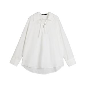 ELLE Рубашка Women's White Lapel Moderate