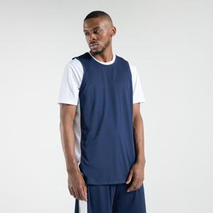 Мужская баскетбольная майка без рукавов T500 - темно-синий/белый Tarmak