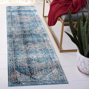 Ковер-дорожка SAFAVIEH, 67 x 366 см, Vintage Persian Collection, Rust & Navy, восточный дизайн, без линьки и простой в уходе, идеален для помещений с высокой проходимостью в гостиной, спальне, столовой (VTP426P-212)