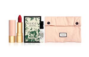 Набор для макияжа velvet mist легко растушевывается натуральная матовая помада+пробники духов GUCCI