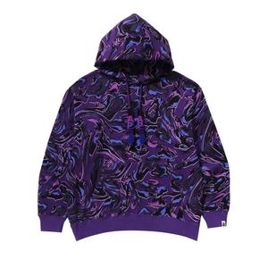 Худи BAPE Marbling Camo Relaxed Fit Pullover Hoodie, Purple