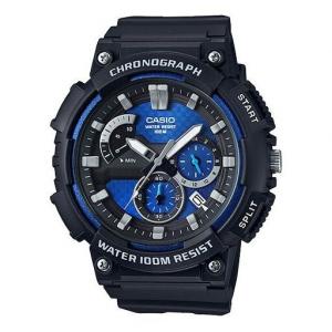 Часы CASIO MCW-200H Waterproof Blue/Black Mens BlueBlack Analog, черный