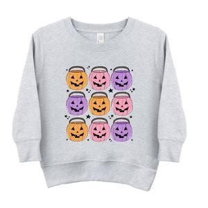 Толстовка с рисунком для малышей Halloween Candy Bucket Chart The Juniper Shop, цвет Heather Grey