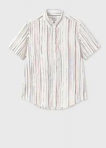 Рубашка с короткими рукавами "Signature Pinstripe".