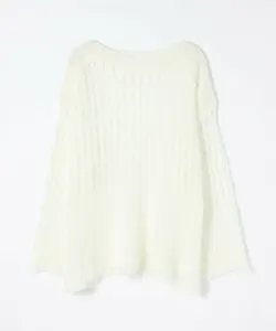 Пуловер Knot MIX из сетчатой ткани с разрезами Jeanasis, цвет Off-White(06)