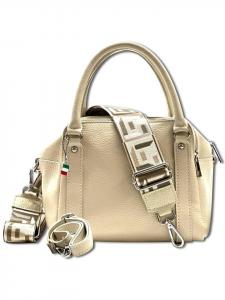 Наплечная сумка Florence Umhängetasche, Citytasche Leder beige ca. 22cm