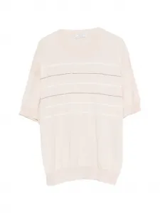 Футболка в полоску с короткими рукавами Peserico, нейтральный