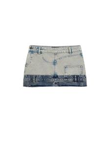 Мини юбка Desigual, Blue/White