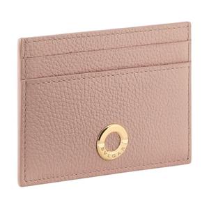 BVLGARI Кожаный картхолдер женский розовый