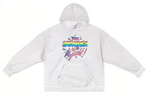 Толстовка женская Balenciaga с цветным логотипом, серый