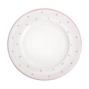 Herzerl десертная тарелка розовая для гурманов 22 см Gmundner Keramik, белый/розовый