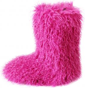 Женские короткие зимние ботинки Gegefur с искусственным мехом, пушистые, до середины голени, теплые и удобные, для улицы, на плоской подошве, Rose Curly Hair