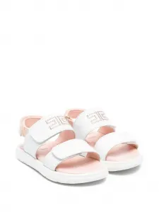 Сандалии с логотипом на ремешке Elisabetta Franchi La Mia Bambina, белый