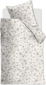 Комплект постельного белья Rivièra Maison Cotton с струящимися цветами, песочный цвет, размер 155x220+80x80 Rivièra Maison