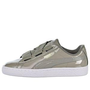 Кроссовки basket heart patent silver/grey Puma, серый