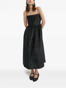 Платье миди с квадратным вырезом Stine Goya, черный