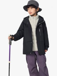 Детская 3-в-1 утепленная куртка с капюшоном для любой погоды Bosideng, Black