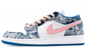 Кроссовки Jordan Air Jordan 1 Vintage Women, белый/розовый/мультиколор
