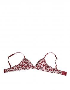 Красно-белый бюстгальтер с логотипом Mania Soft Cup Bra Dolce & Gabbana, белый/красный