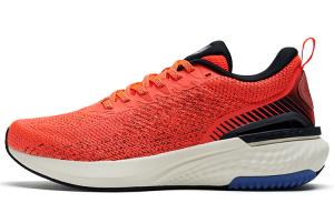 Амортизирующие противоскользящие кроссовки для бега мужские красный оранжевый 361°, флуоресцентный красно-оранжевый/обсидиановый черный