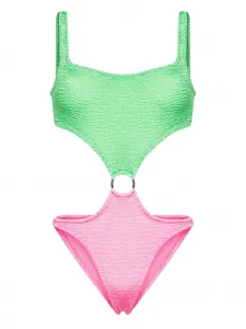 Купальник Olivia в стиле колор-блок с жатым эффектом PARAMIDONNA, розовый