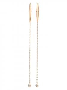 Adeliás Женские серьги из нержавеющей стали в золотом исполнении