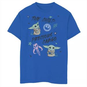 Футболка с рисунком «Драгоценный груз» для мальчиков 8–20 лет «Звездные войны: Мандалорец, ребенок, известный как Малыш Йода» Star Wars