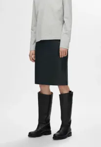 Кожаная юбка ледеррок Selected, Black