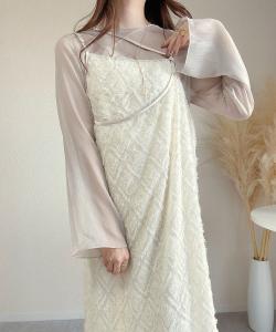 Платье-комбинация с лохматым крестиком