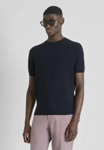 Классическая футболка с короткими рукавами и круглым вырезом, прямого кроя, с логотипом. Antony Morato, Blue/Grey