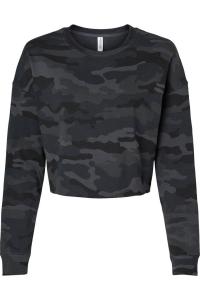 Independent Trading Co. Женский легкий укороченный свитер Crew, цвет black camo