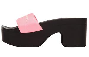 Шлепанцы женские Alexander Wang, черный / розовый