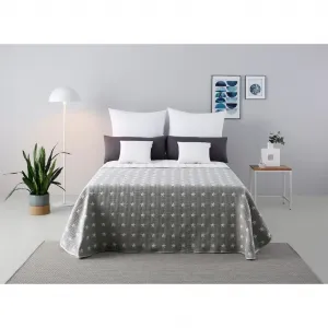 Покрывало для кровати my home Yolanda стеганое покрывало для детей и взрослых с реверсивным дизайном, смесь хлопка, с легкой набивкой, звезды My Home, серый