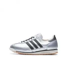 Кроссовки в стиле ретро, серебристый металлик, черный Adidas, серый