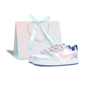 Court Borough Hello Kitty милые нескользящие амортизирующие износостойкие низкие скейтерки Nike, голубой