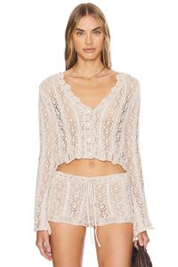 Кардиган крючком Sndys, цвет nude