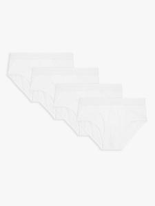 Трусы из органического хлопка John Lewis, белый