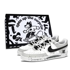 Кроссовки для скейтборда Court Vision 1 Skull, износостойкие, серые, унисекс Nike, Gray