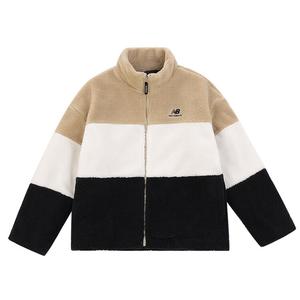 Куртка New Balance Plus Colorblock Patch Detail Teddy, хаки/белый/черный