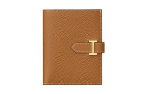 Hermes Медовая Кожаная Короткая Женская Кошелёк