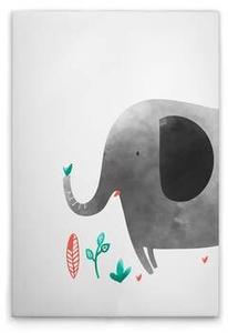 Картина на холсте A.S. Création Elephant Lion Giraffe 1 цвет weissgrauschwarzrotgrün