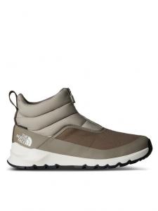 Женские зимние ботинки The North Face стеганые на молнии, серо-бежевый